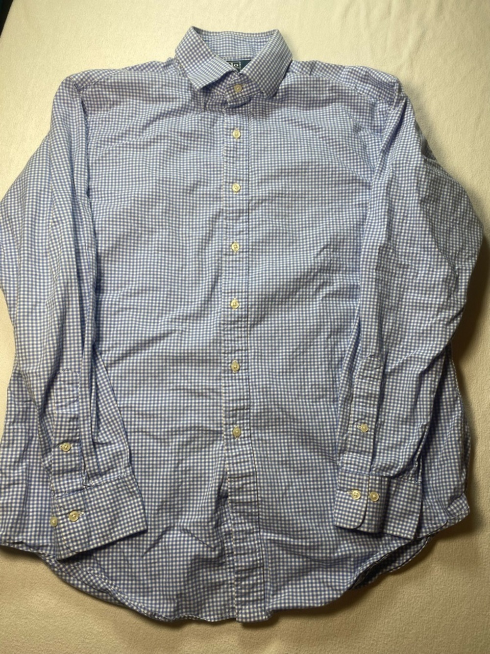 Ralph Lauren Light Blue Gingham Dress Shirt